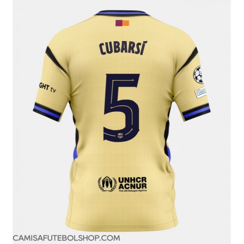 Camisa de time de futebol Barcelona Pau Cubarsi #5 Replicas 2º Equipamento 2025-26 Manga Curta